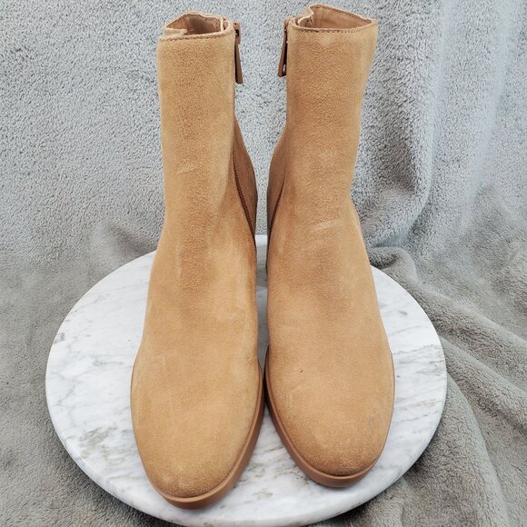 Naturalizer Shoes Womens Size 8 Brown Suede Genn-Reach Block Heel Boots - Picture 3 of 9